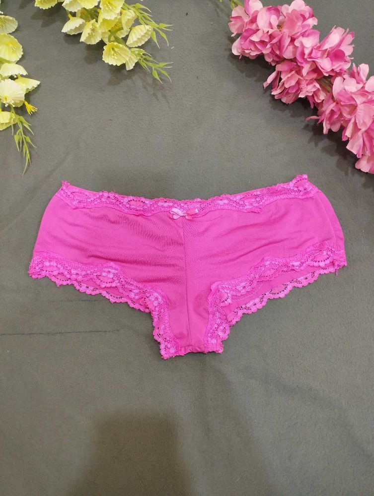 Pink Lace Trim Cheeky Panties💥