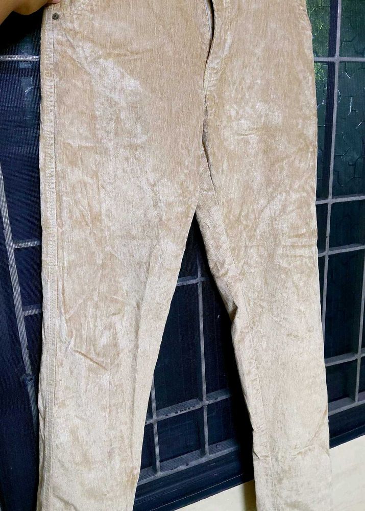 Beige Corduroy Pants