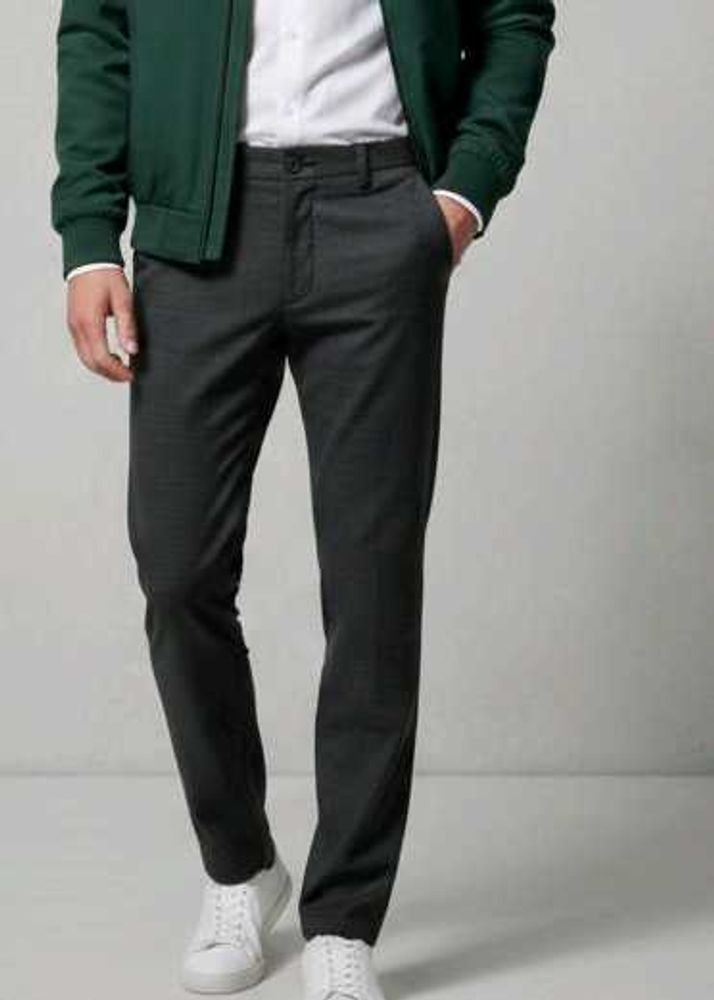 Men's Gray Slim Fit Trousers
