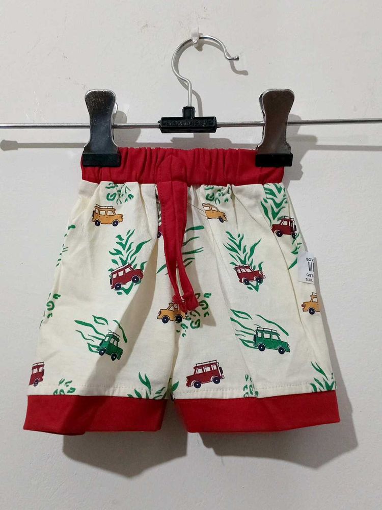 Cute Car Print Baby Shorts