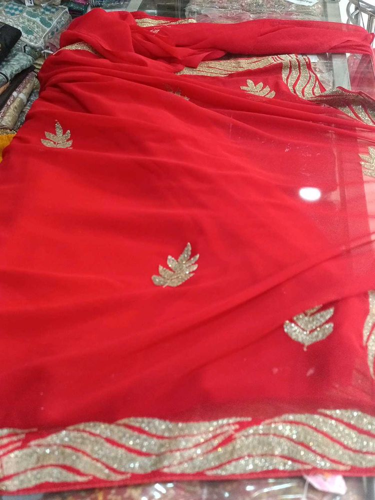 Elegant Red Saree