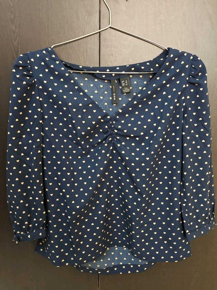 Cute Heart Print Top