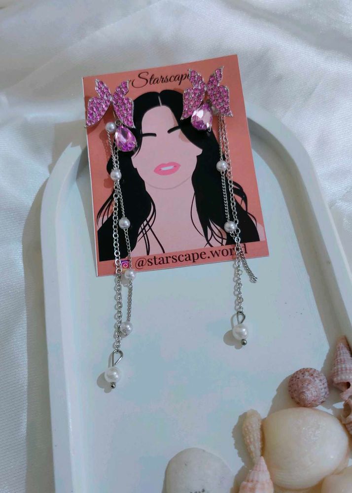 Butterfly Purple Earrings On SALE