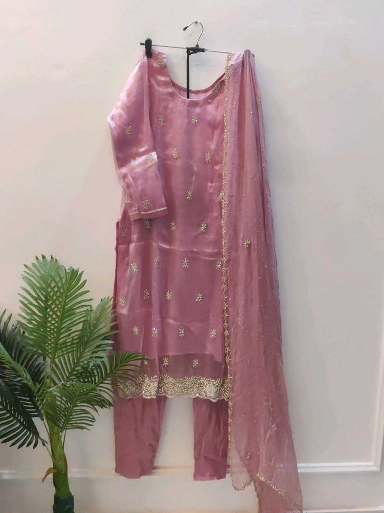 Partywear Designer Kurti Set With Dupatta