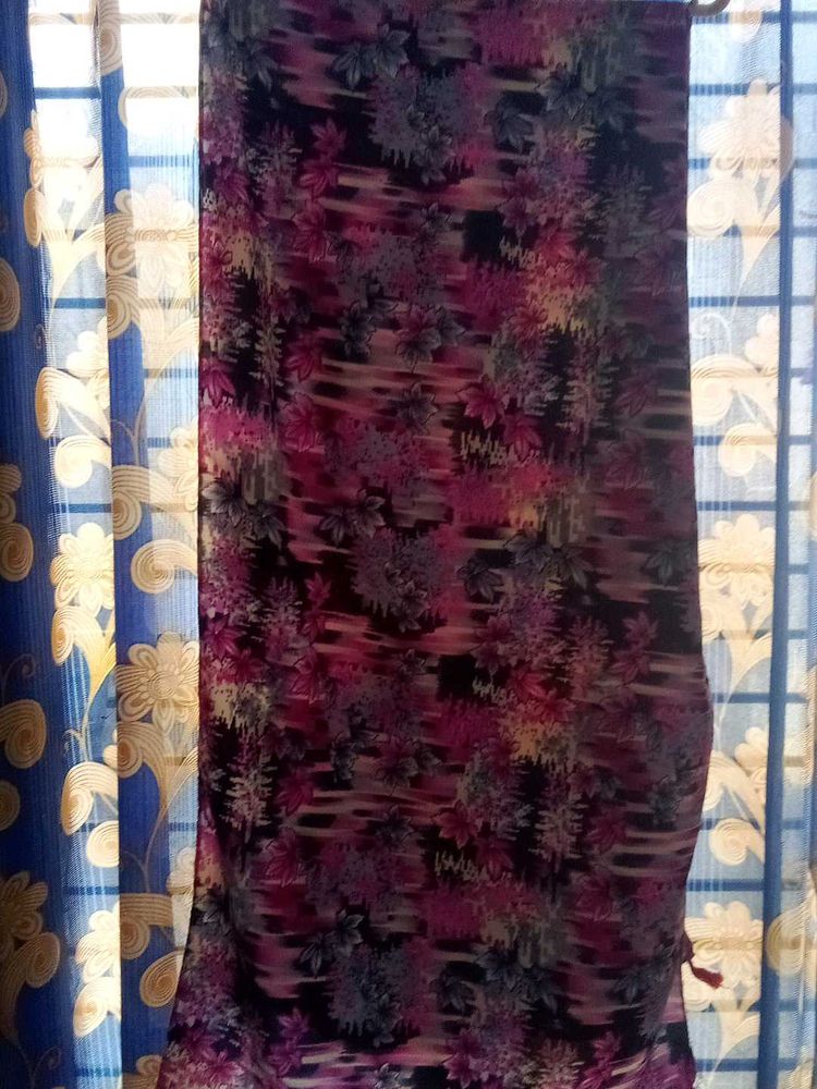 Floral Print Ethnic Dupatta / Tunic