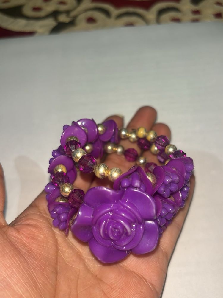 Purple Flower Bracelet
