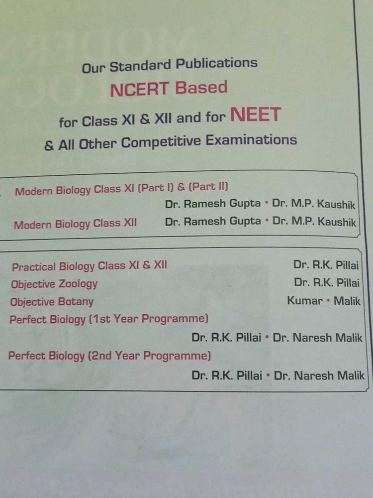 Modern Biology Class XII &amp; NEET