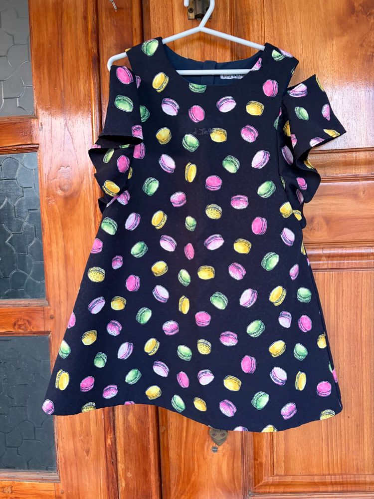 Cute Macaron Print Dress
