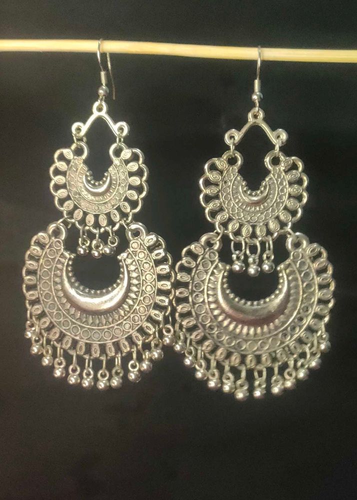 Silver Boho Dangle Earrings