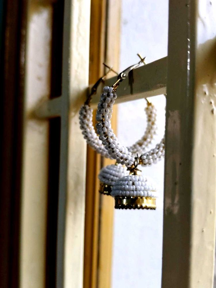 Beaded Jhumka Earrings