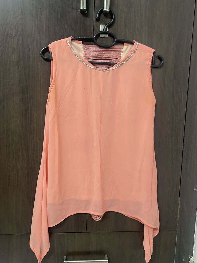 Peach Sleeveless Top