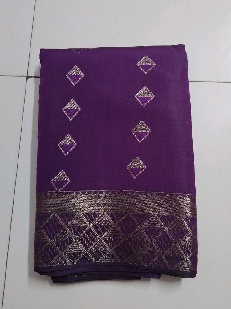 Dark Purple Soft Silk Saree...