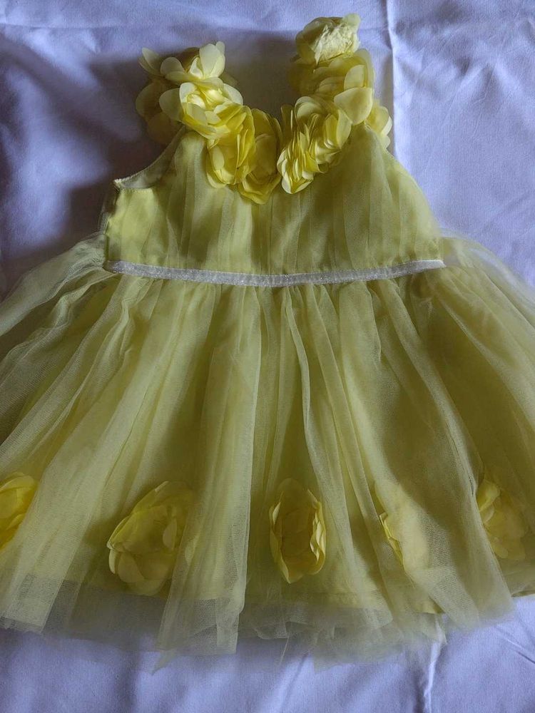 Yellow Floral Baby Dress
