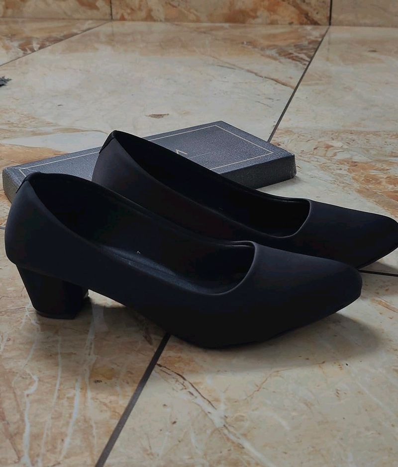 Black Formal Block Heels