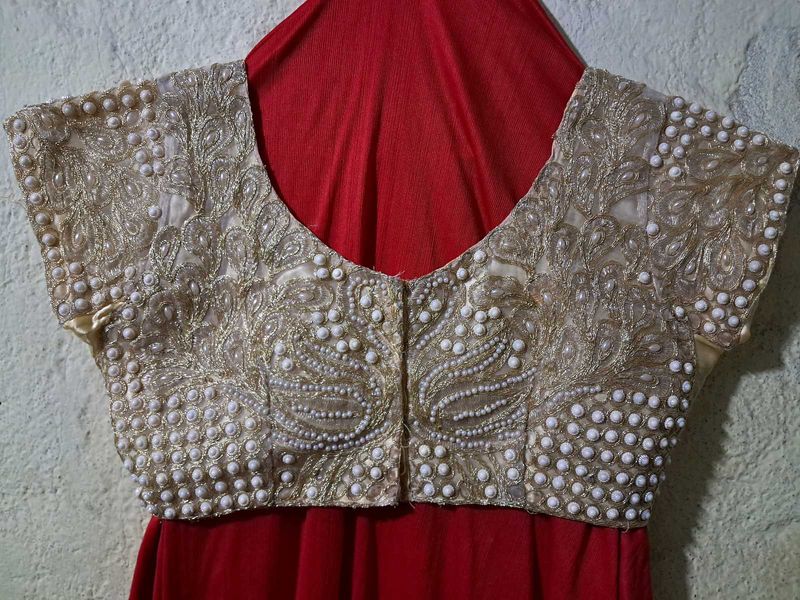 Embroidered Pearl Embellished Blouse