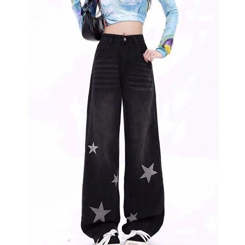 Y2k Faded Black Baggy Jeans