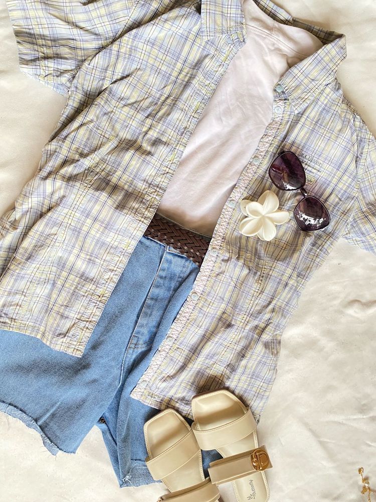 Plaid Button-Down Shirt