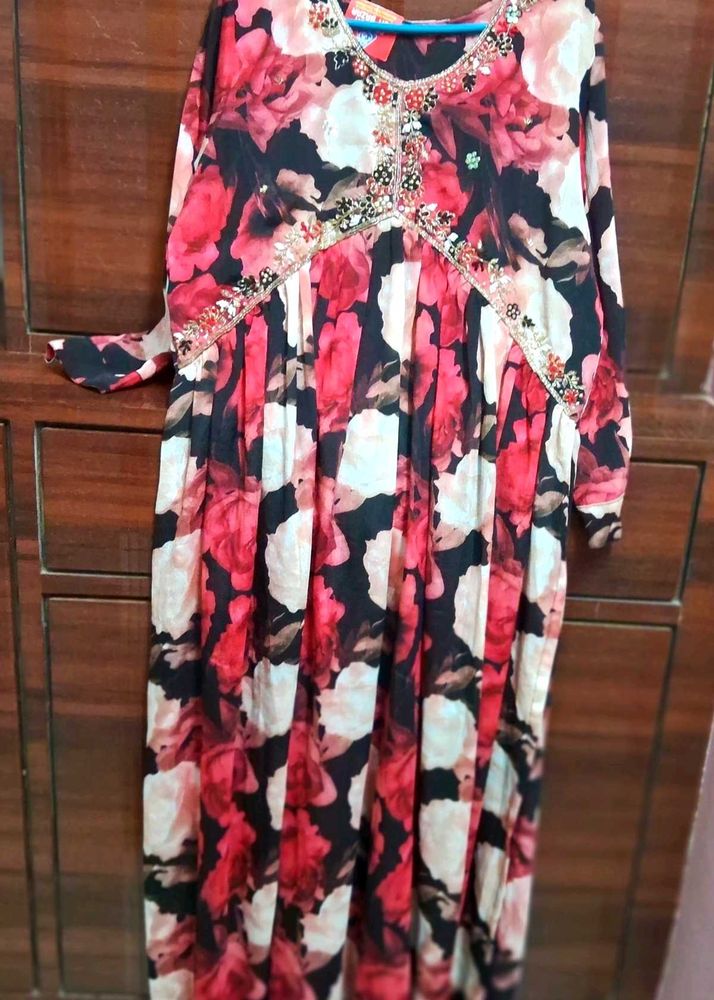 Beautiful Red Floral Dress