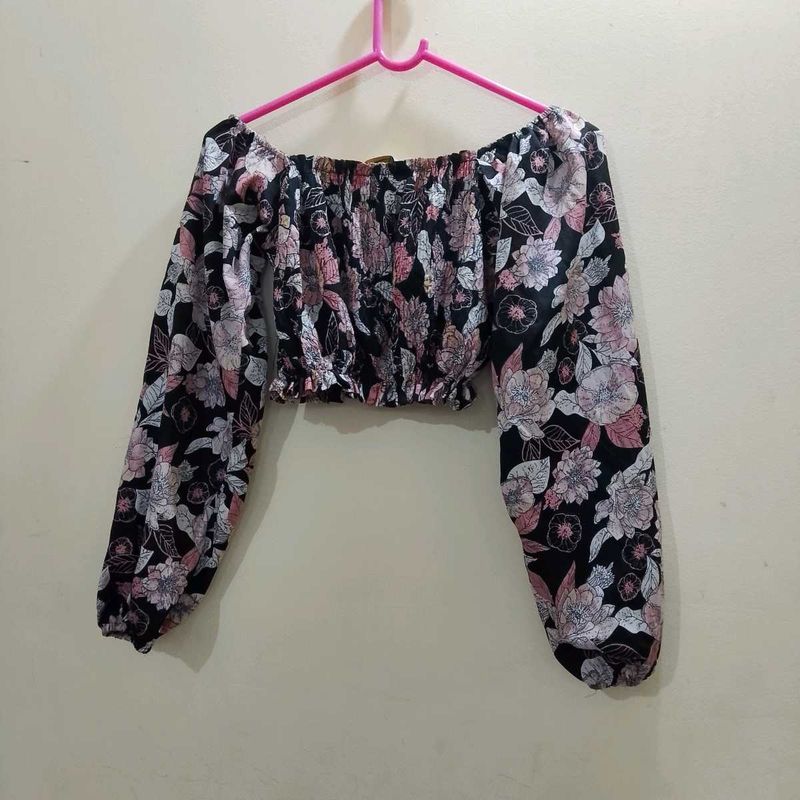 Floral Print Crop Top