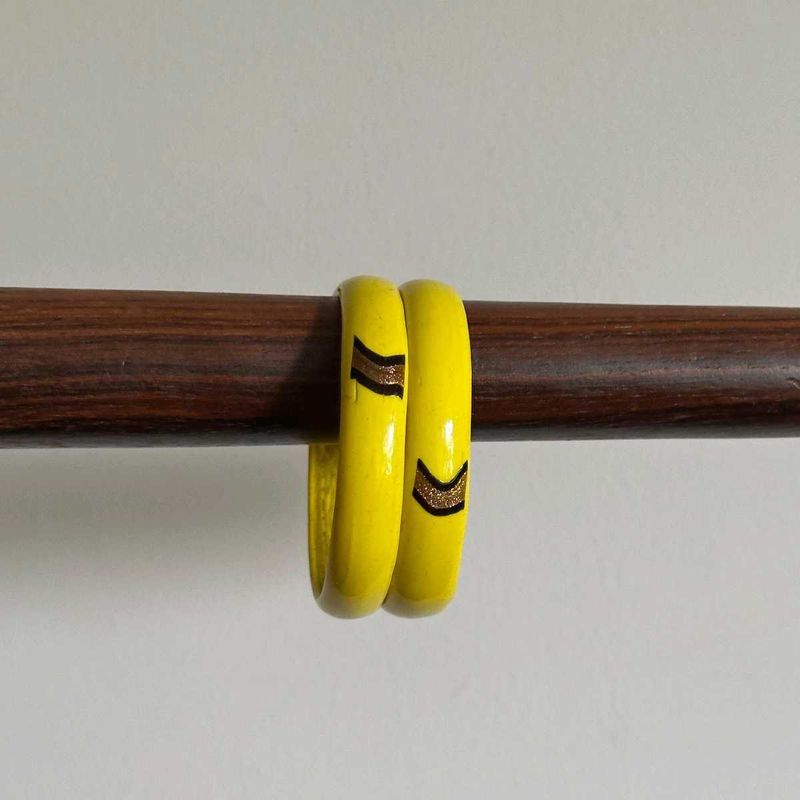 Glass Yellow Bangles