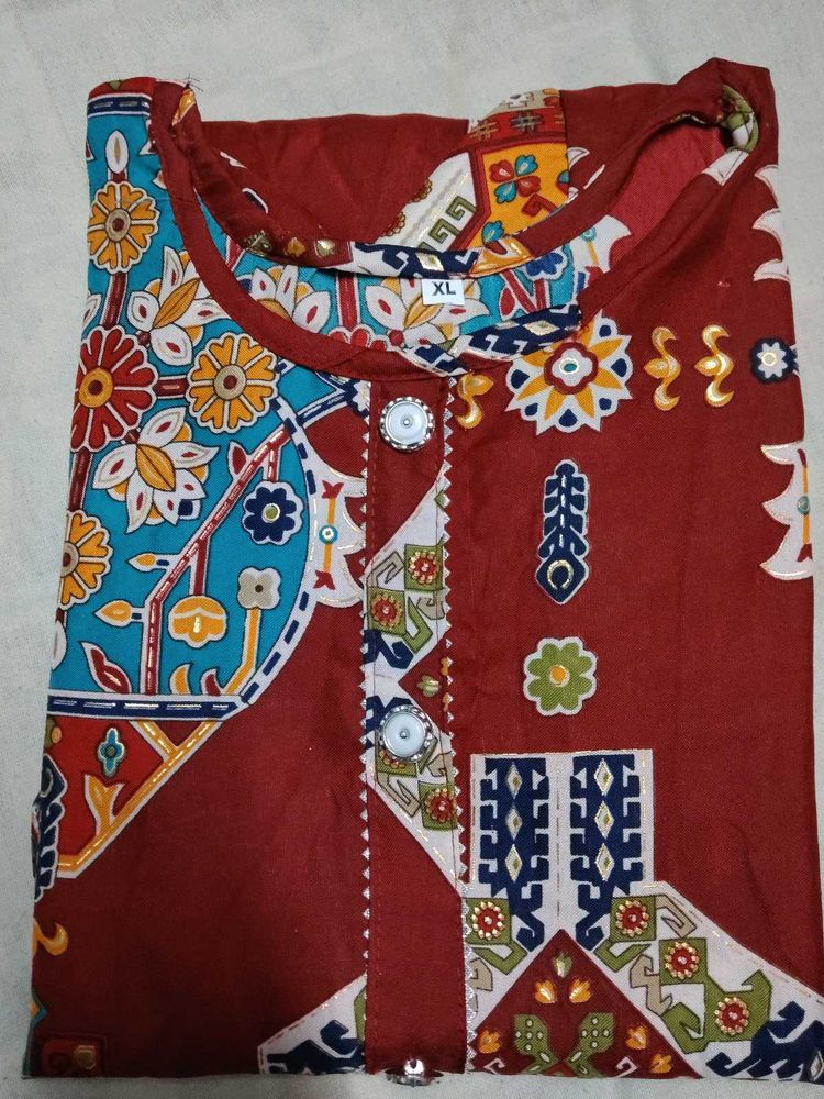 Floral Print Kurta