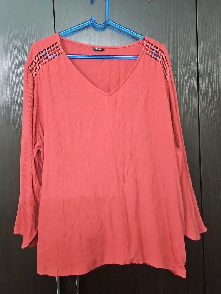 V-Neck Long Sleeve Top