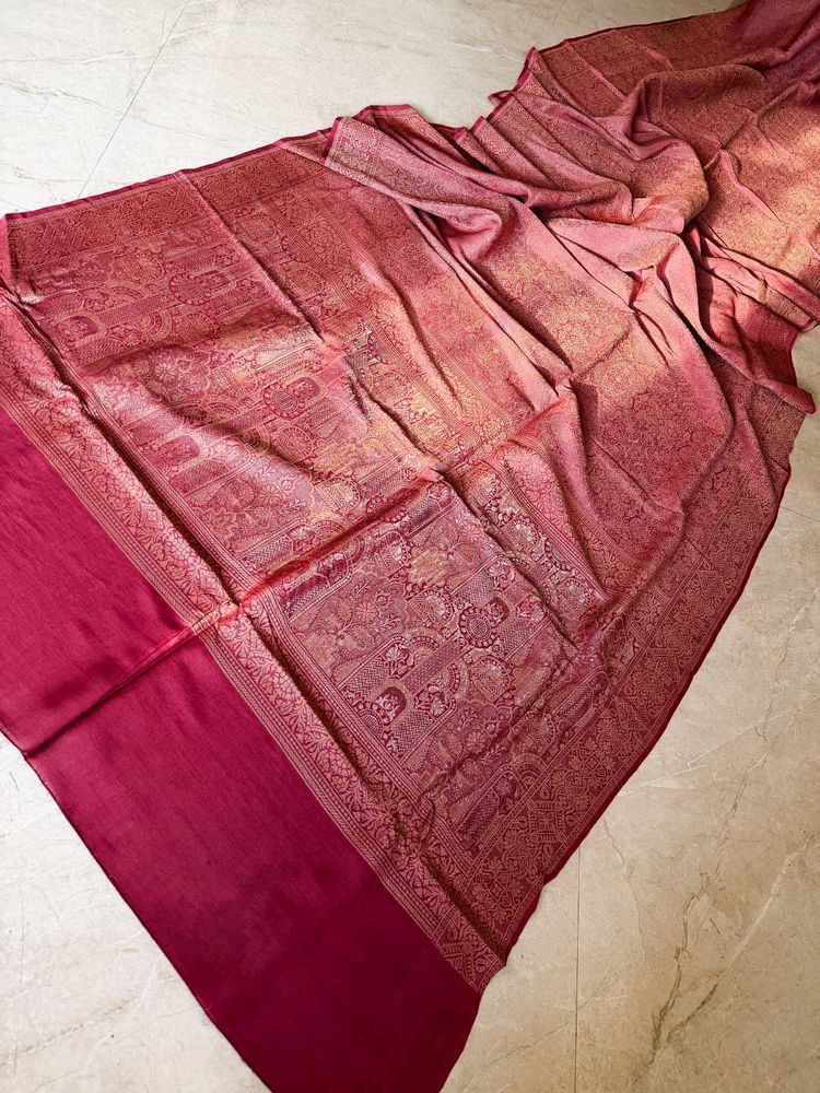 Pure Silk Pastel pink Kinkhwab