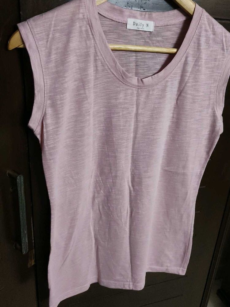 Women Pink Sleeveless Tank Top