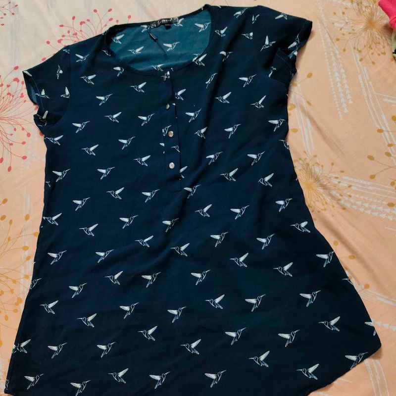 Hummingbird Print Top