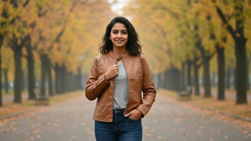 Stylish Brown Leather Jacket