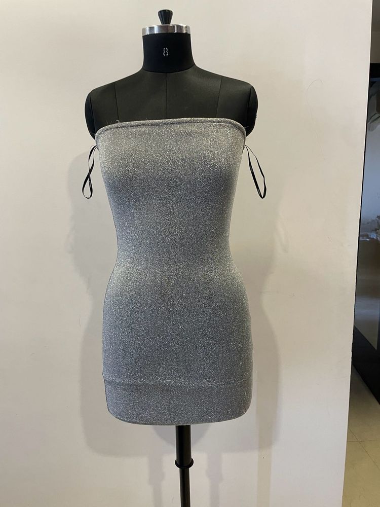 Silver Bodycon Dress XS-S