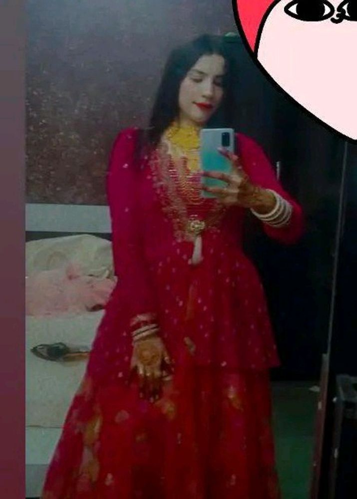 Beautiful Three Piece Lenga Choli Shrug