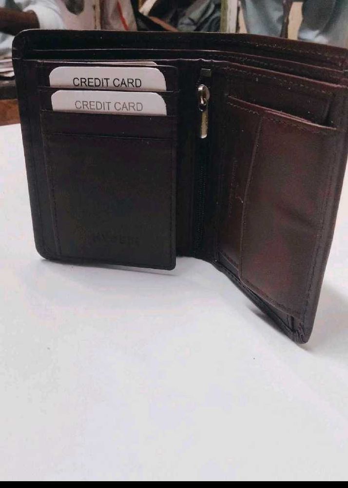 Genuine Leather Men Brown Wallet Trendy