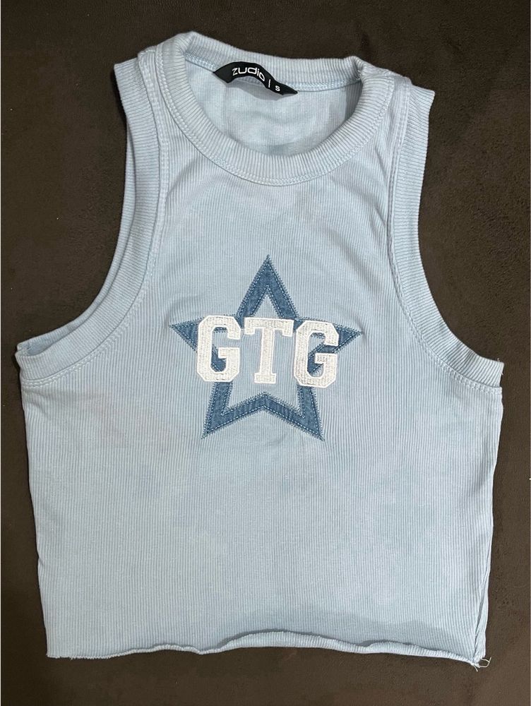Zudio High Neck Gtg y2k T-shirt crop top