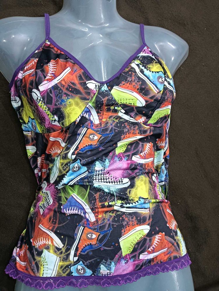 Funky Graphic🖤 Print Cami Top