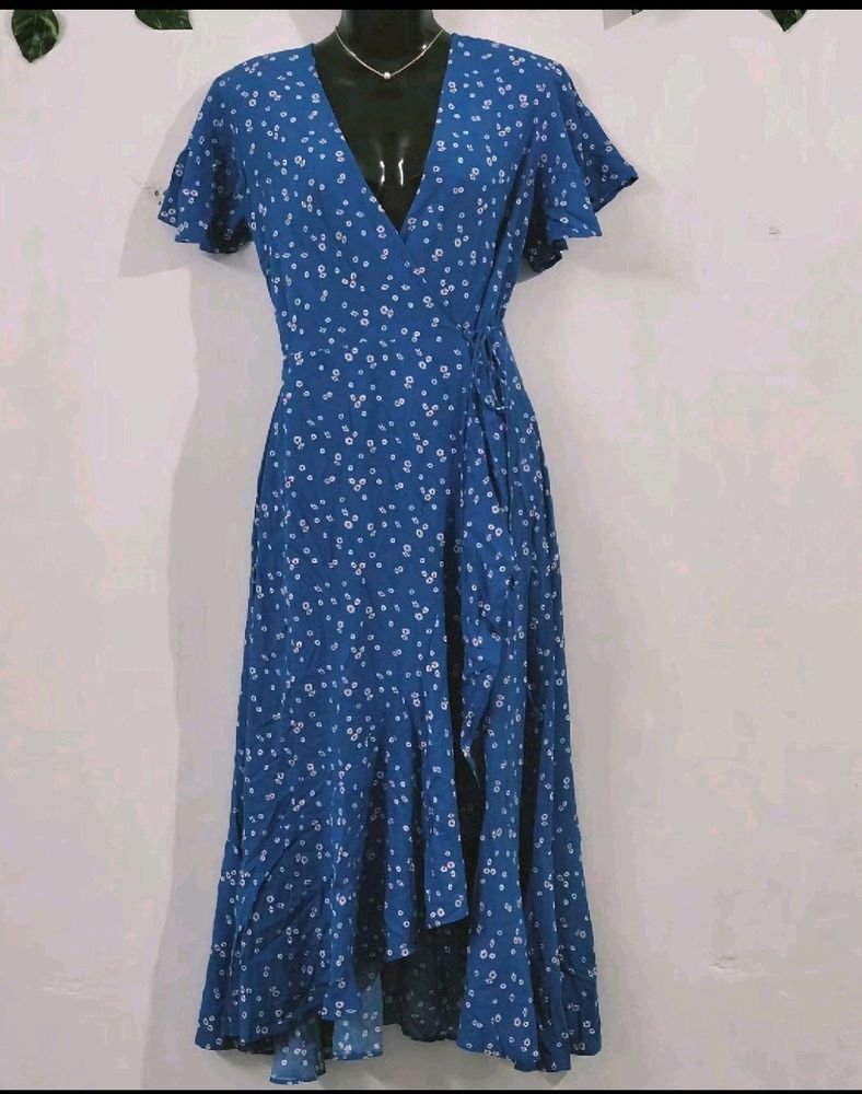 Pinteresty Blue Ruffle Dress