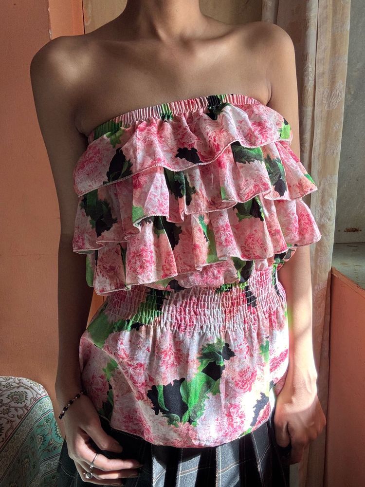 Floral off shoulder top