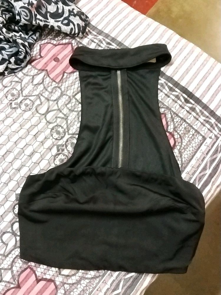Tube Top With Choker Neck