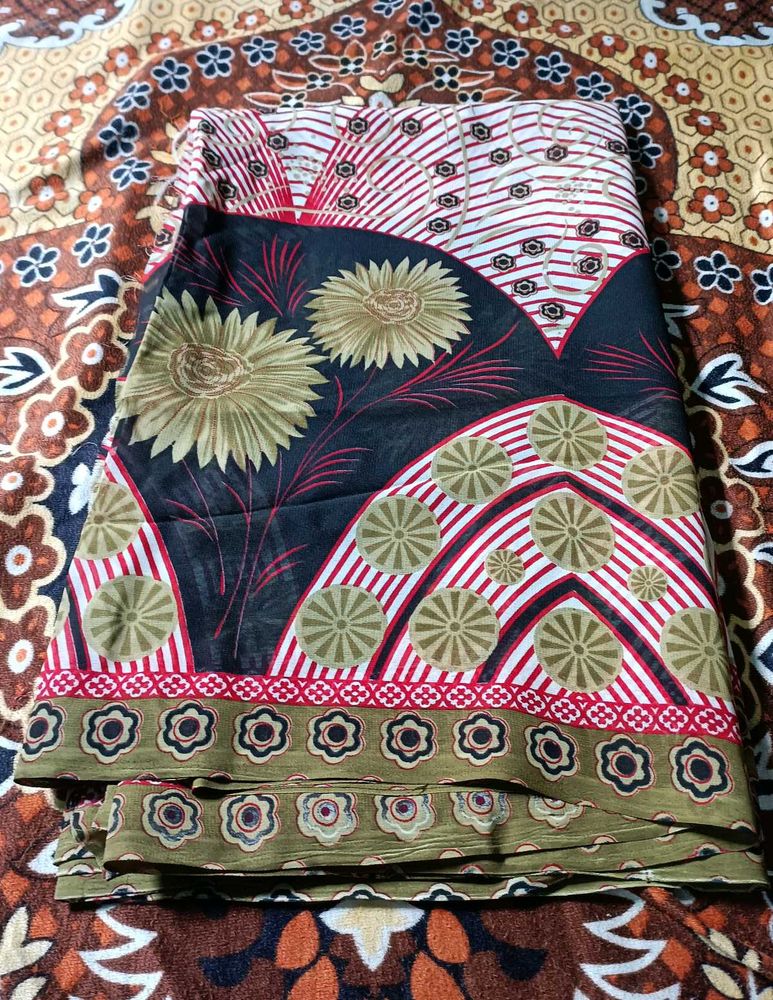 Floral Print Saree
