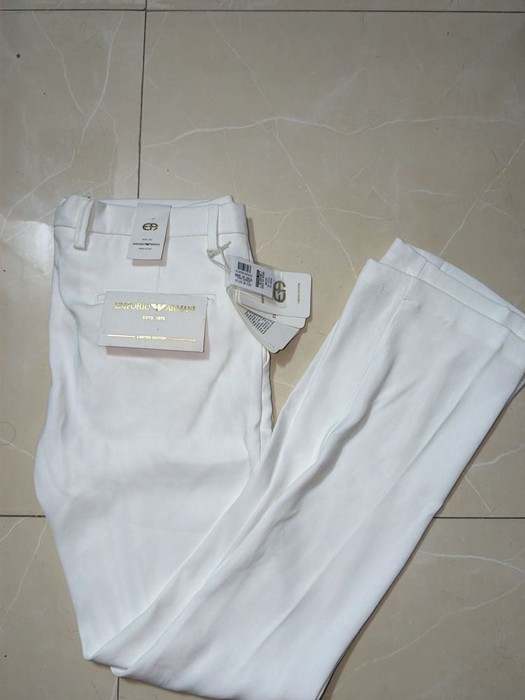 White Emporio Armani Trouser size 30