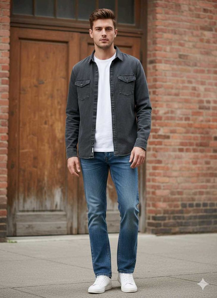 Aesthetic vintage Men&#39;s Blue Denim Jeans