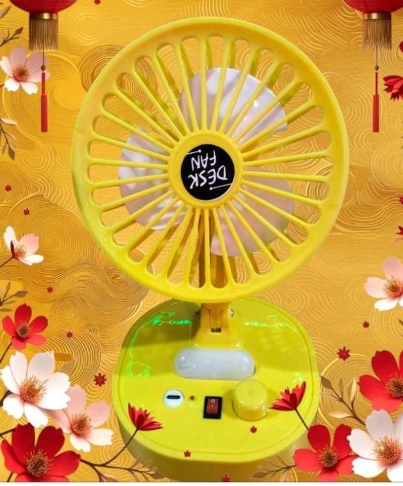 Yellow Portable Desk Fan