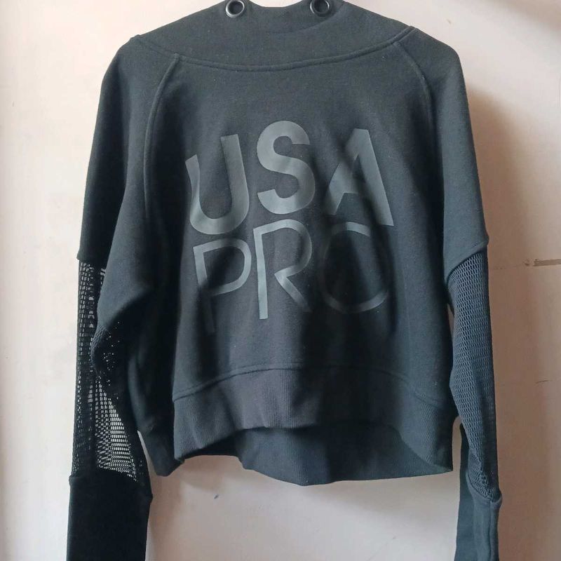 USA Pro Cropped Oversized Pullover