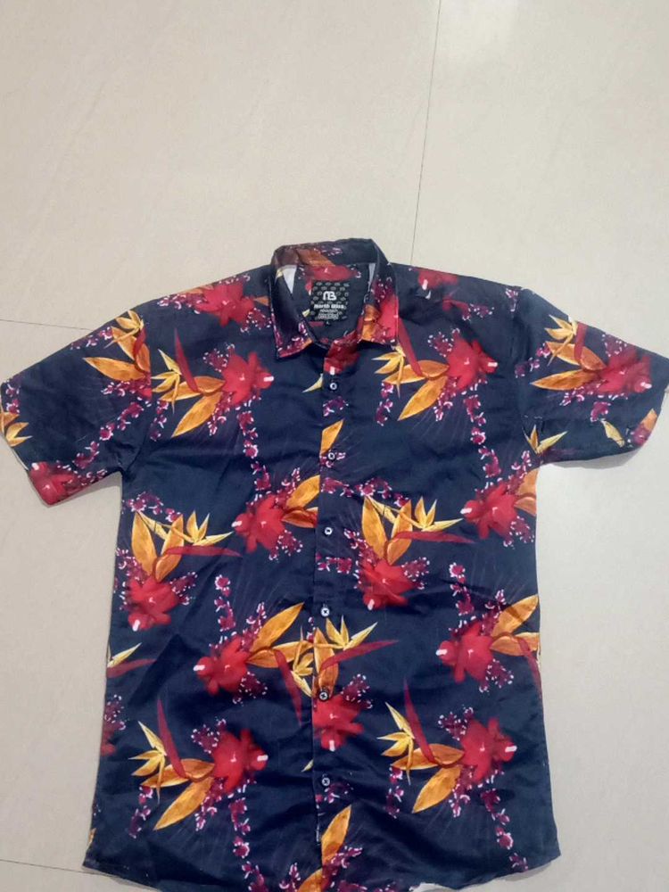 Floral Print Short Sleeve Shirt
