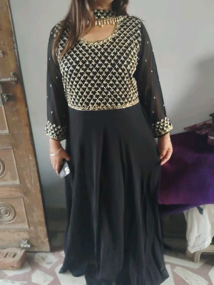 Elegant Black Ethnic Gown