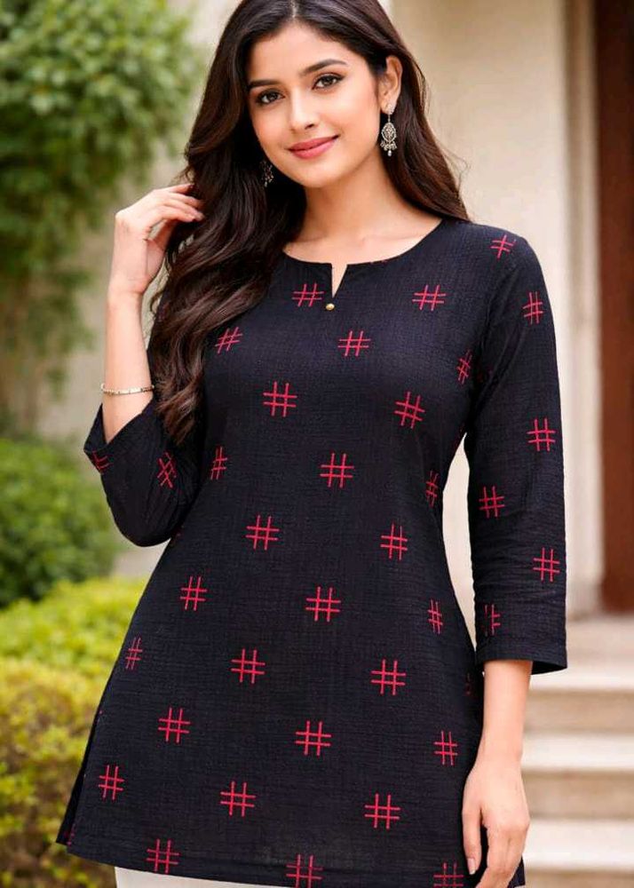 Black Printed Kurti