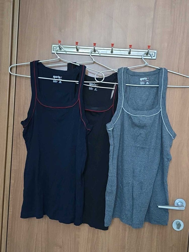 Sporto Men Tank Tops/vests - 3 Pack (Size XL)