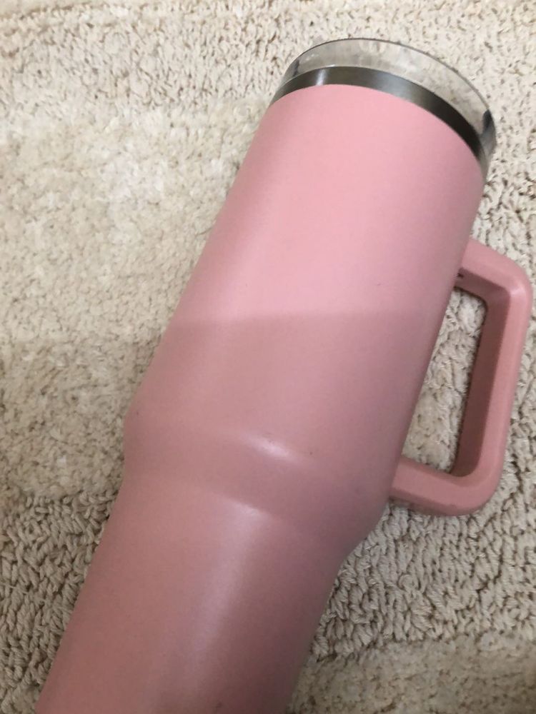 Pink Insulated Tumbler with Handle