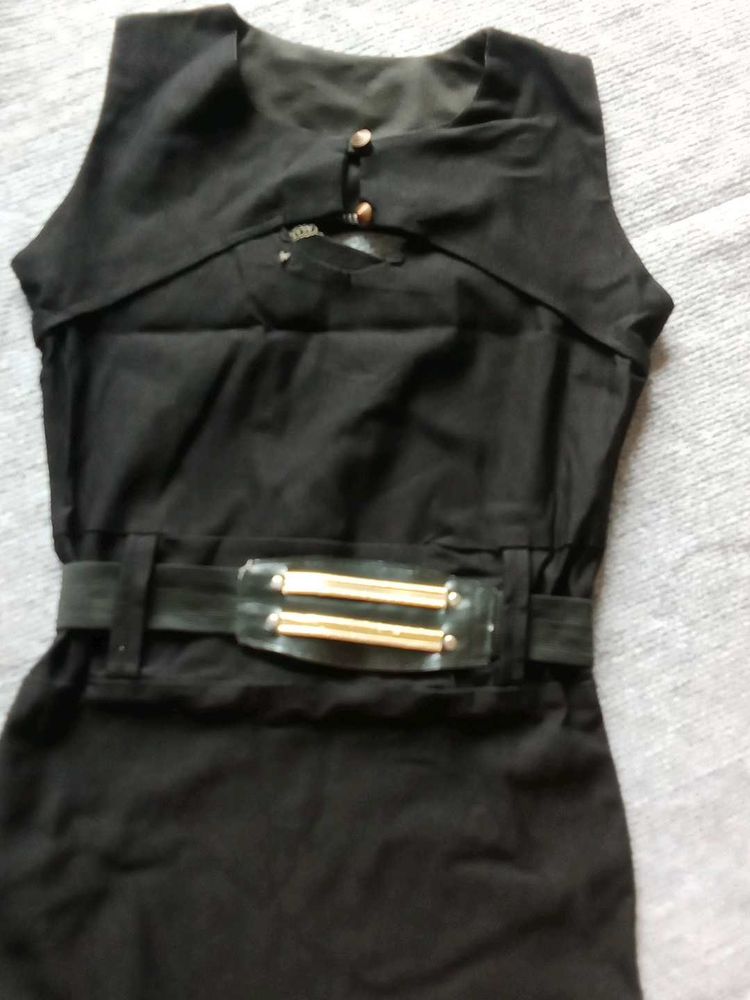 Black Dress with Belt