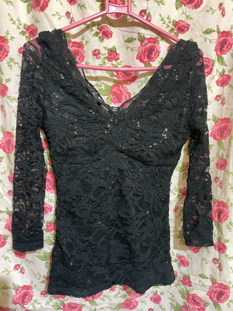 Lace Net Top